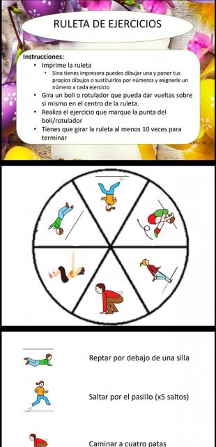 RULETA EJERCICIOS. QUÉDATE EN CASA!